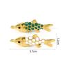 1 Piece 304 Stainless Steel Ocean Fish Pendant 14K Gold Plated Enamel Charms For DIY Jewelry Making 3.7cm X 1.2cm