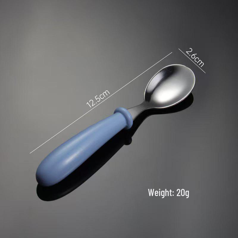 

Набір дитячого посуду з нержавіючої сталі в скандинавському стилі: Портативна вилка та ложка для прикорму.