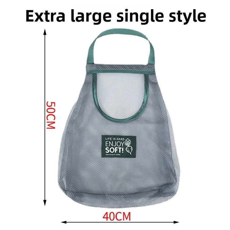 Thick Durable Kitchen Hanging Storage Bag for Fruits, Vegetables, Ginger, Garlic, Handheld Storage Bag for Home Convenient Organ
