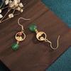 2022 Trendy Agate & Jade 925 Silver Dangle Stud Earrings