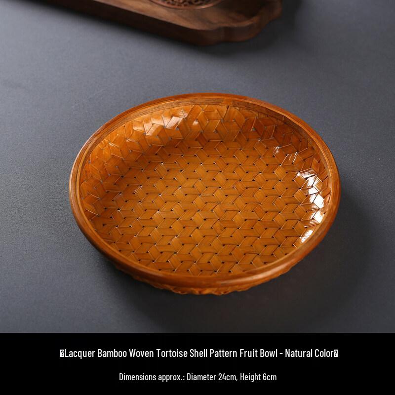 Handmade Daqi Lacquer Bamboo Fruit Plate