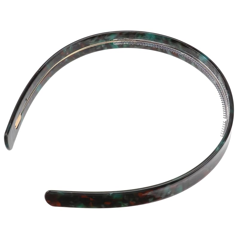 

Uonlytech 1 шт. Ацетатный ободок под черепаховый панцирь, Тонкий ободок для душа, Нескользящий целлюлозный ободок с зубчиками с леопардовым принтом, Ободок для волос темно-зеленого