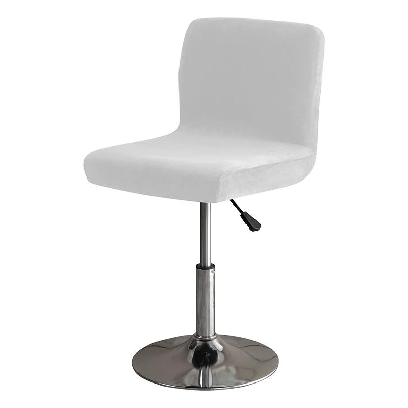 Velvet Solid Colors Bar Chair Cover Stretch For Bar Stool Short Back Dining Room Spandex Elastic Slipcovers For Banquet Chairs