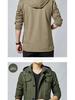 2022 Autumn/Winter Men's Korean Style Mid-Length Cotton Trench Coat