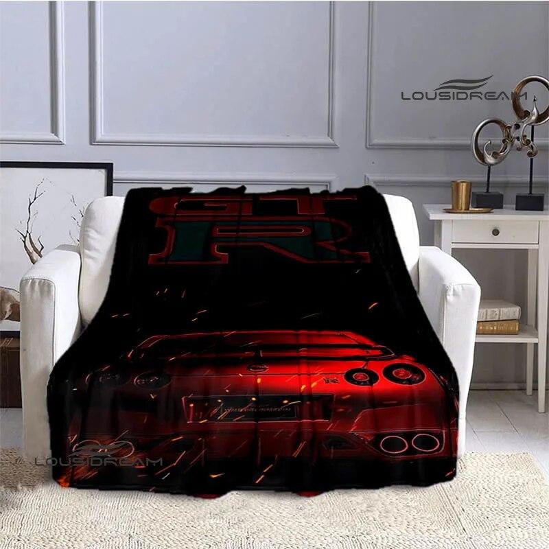 GTR Racing Retro Printed Blankets Warm Blanket Soft and Comfortable Home Travel Bed Blanket Picnic Blanket Birthday Gift