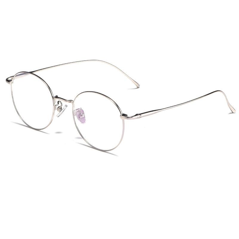 Pure Titanium Round Retro Glasses Frame Full Frame Myopia Glasses Men And Women Fashion Prescription Spectacles Frames 3216
