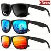 3PCS Fantasy Classic Square polarized fashion glasses for men and women outdoor sports party vacation travel driving fish