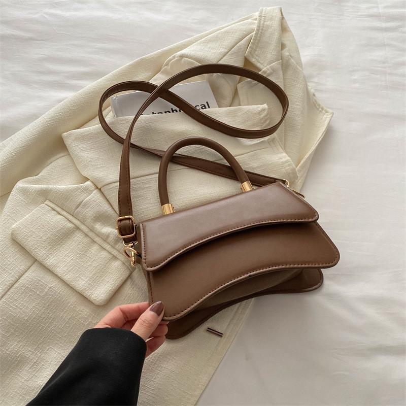 Chic Pu Leather Small Square Bag For Women Casual Street Style Elegant Crossbody Purse With Phone Pocket