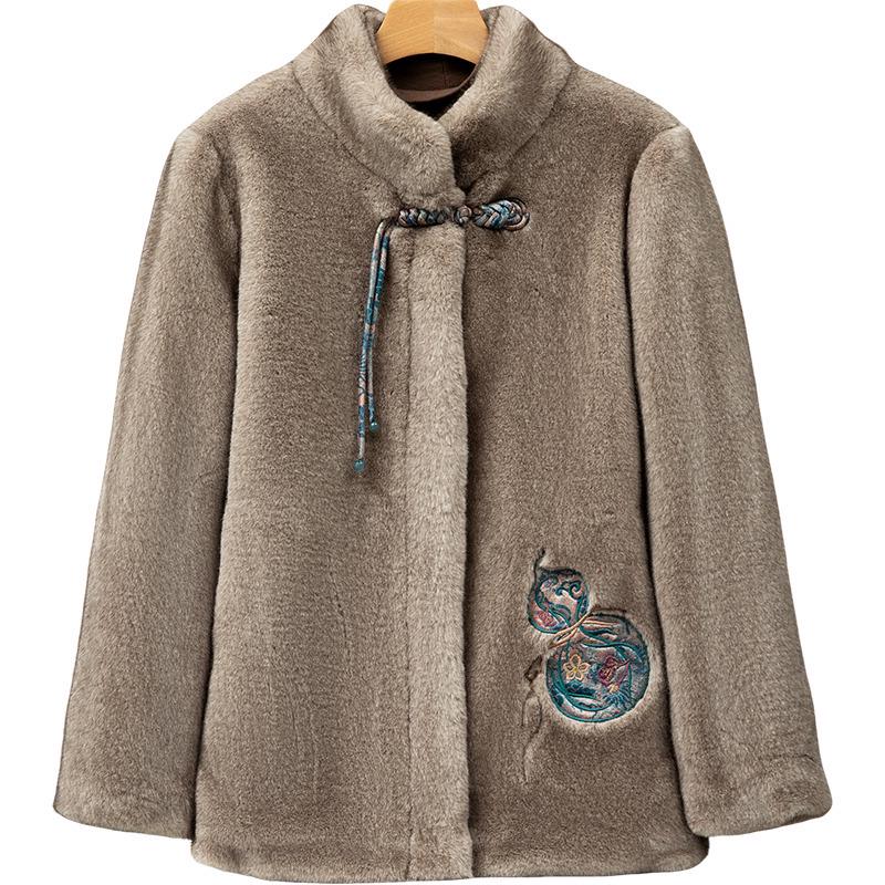 Women's Winter Mink Velvet Jacket - Middle-aged & Elderly Wear