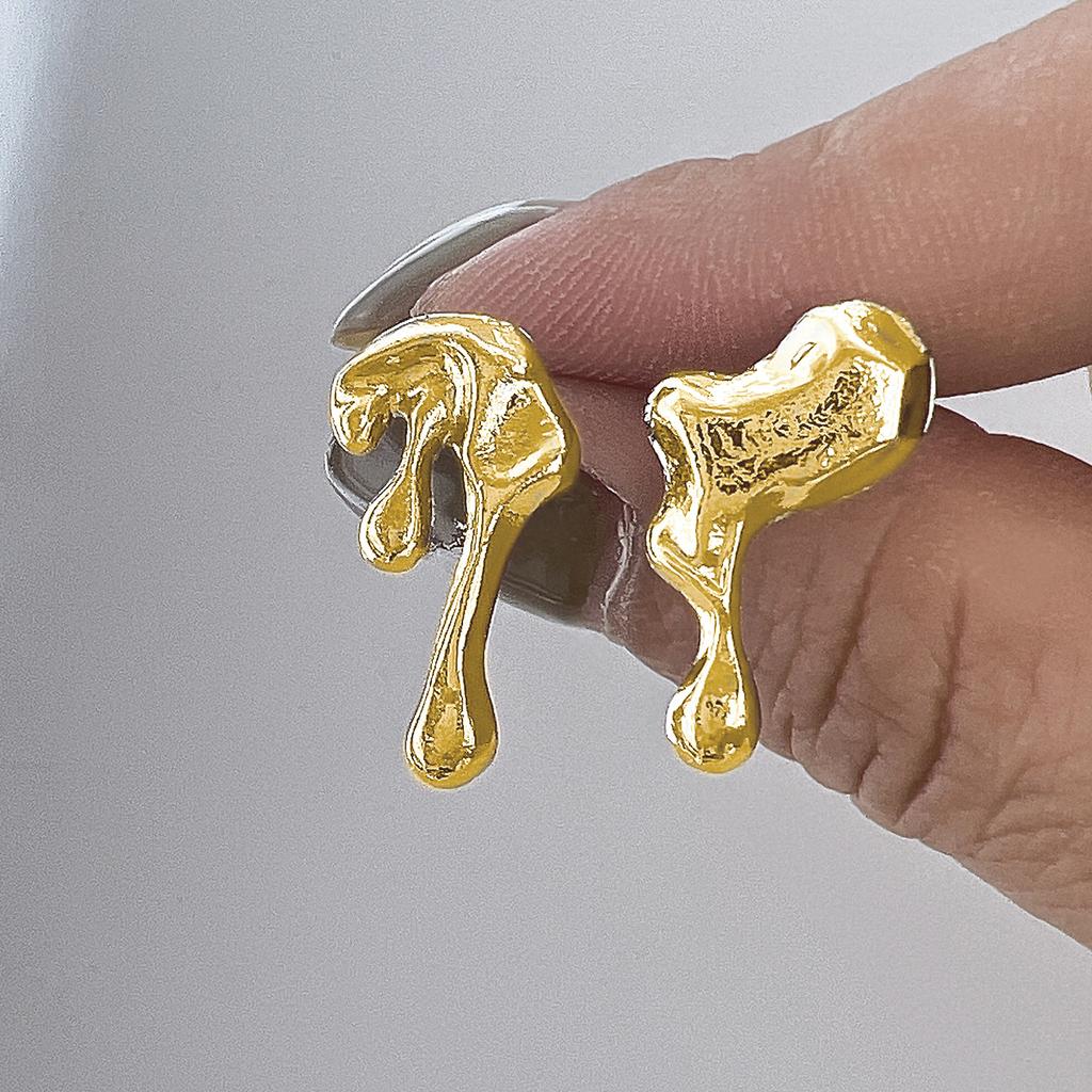 Koreanische Mode Blaue Kristall Achteckige Anhängerohrringe für Damen Einfache Metall Kreuz Hängeohrringe Charme Schmuck Geburtstagsgeschenke