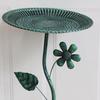 Bird Bath Bowl Easy to Install Drinking Sturdy Feeding Station Decoration Iron Birdfeeder for Garden Balcony Outdoor Porch Fence