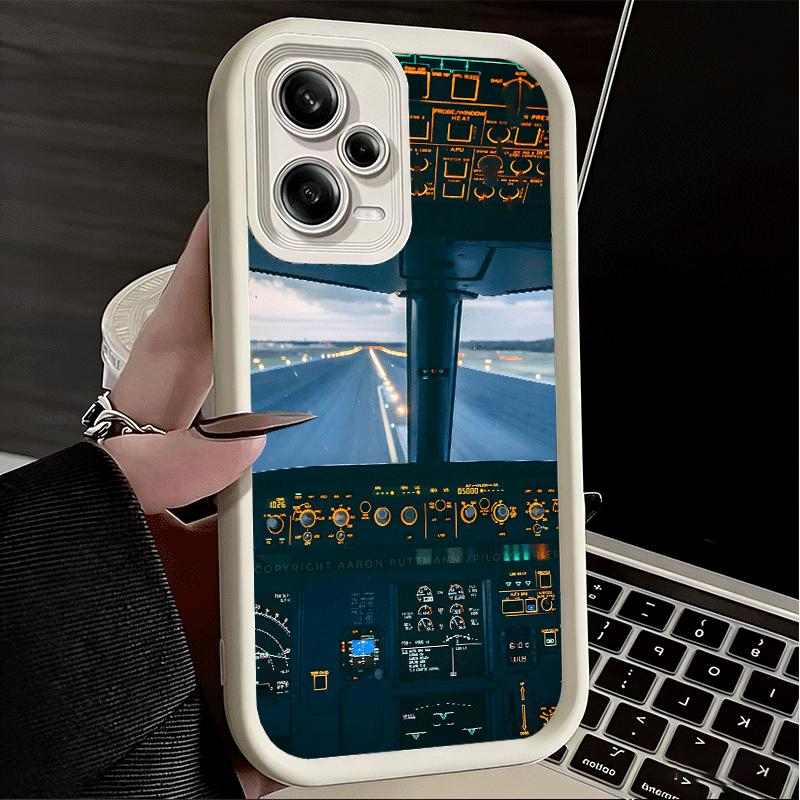 Phone Case for Xiaomi Redmi Note 15 14 13 Pro Plus Aviation Aeroplane Pilot Cockpit Shell 12S 11 11S 11T 5G 14S Soft Silicone Fu
