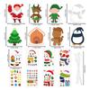 72pcs DIY Christmas Tree Decoration Set Homemade 2D Christmas-theme Ornament Craft With Stickers For Kids Adults Tree Holiday