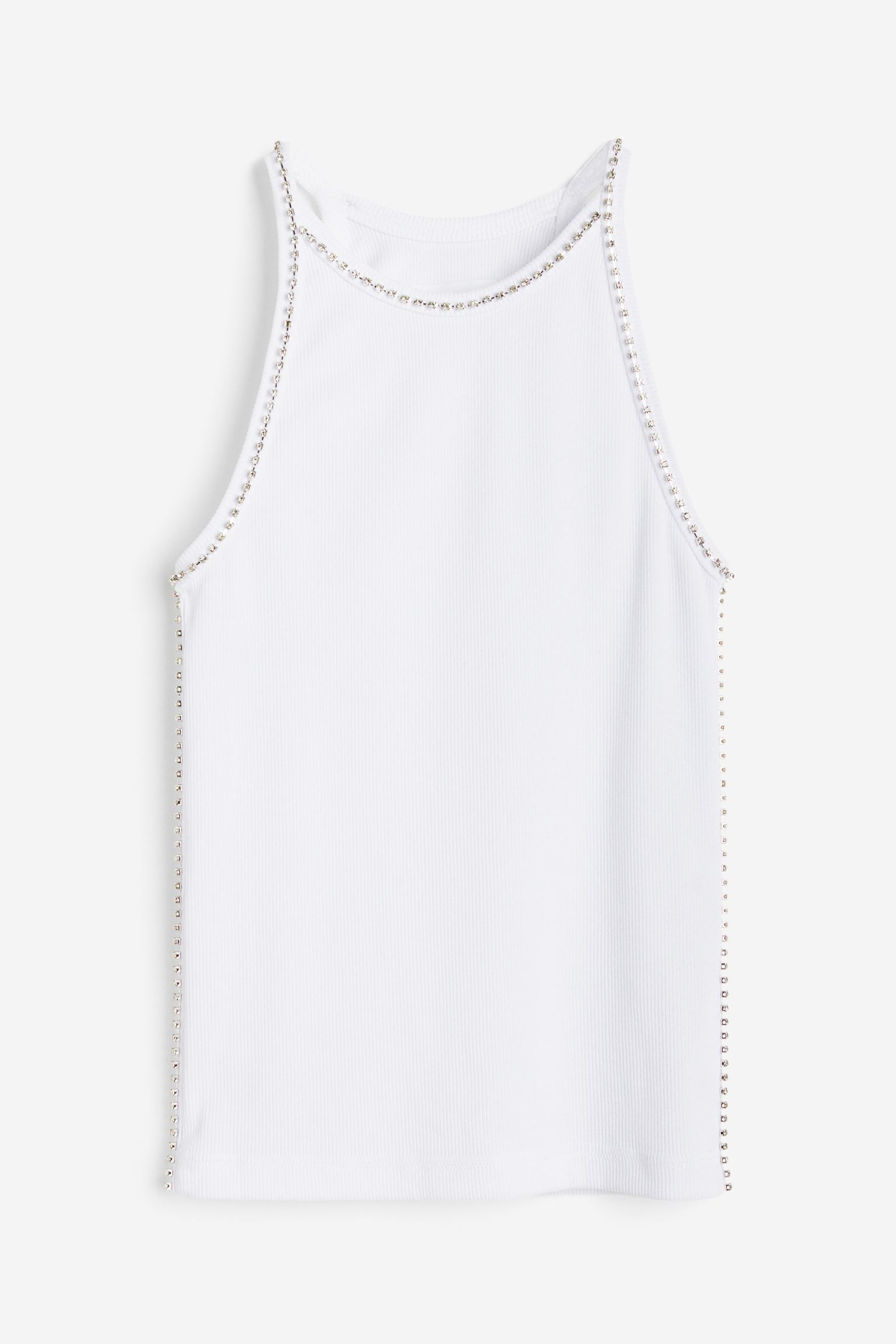 

Rhinestone-trimmed vest top