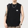 Summer Thin American High Street Breathable Sleeveless Ripped Vest Men's T Round Neck T-shirt Short Sleeves