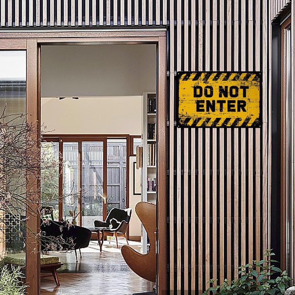 No Trespassing Signs Metal Warning Signs Fade/Weather Resistant for Home Bathroom and Office Decors Do Not Enter Signs