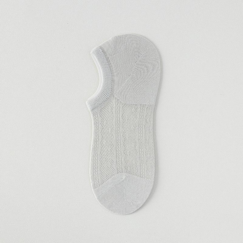 Women's Summer Thin Mesh Breathable Boneless Invisible Silicone Non Slip Shallow Mouth Boat Socks