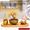 Laywin Fortune-Bringing Cat Home Decoration Item - Natural Yellow Crystal Tree - Tree of Wealth - Cat Desktop Decorative Item