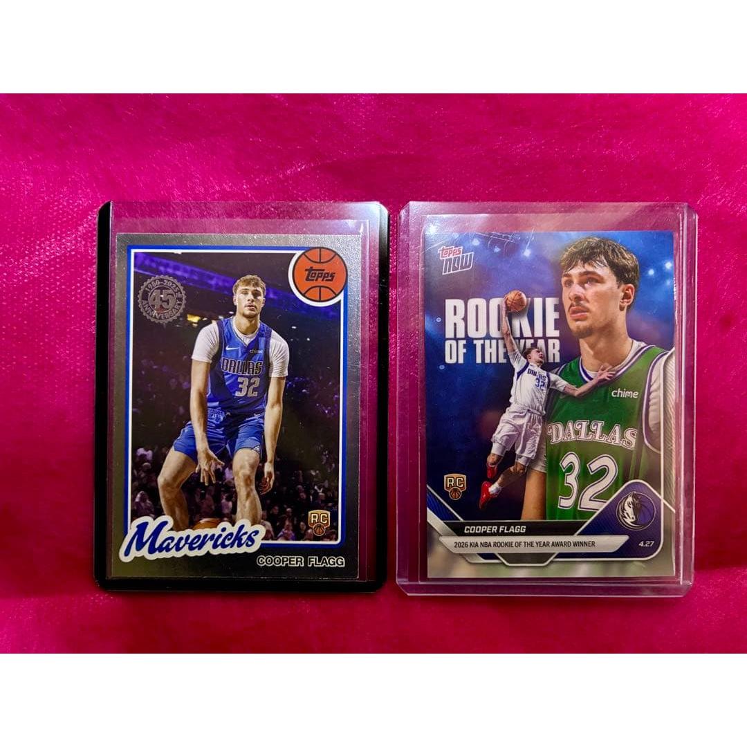 Used Cooper flagg Topps chrome Now set of 2