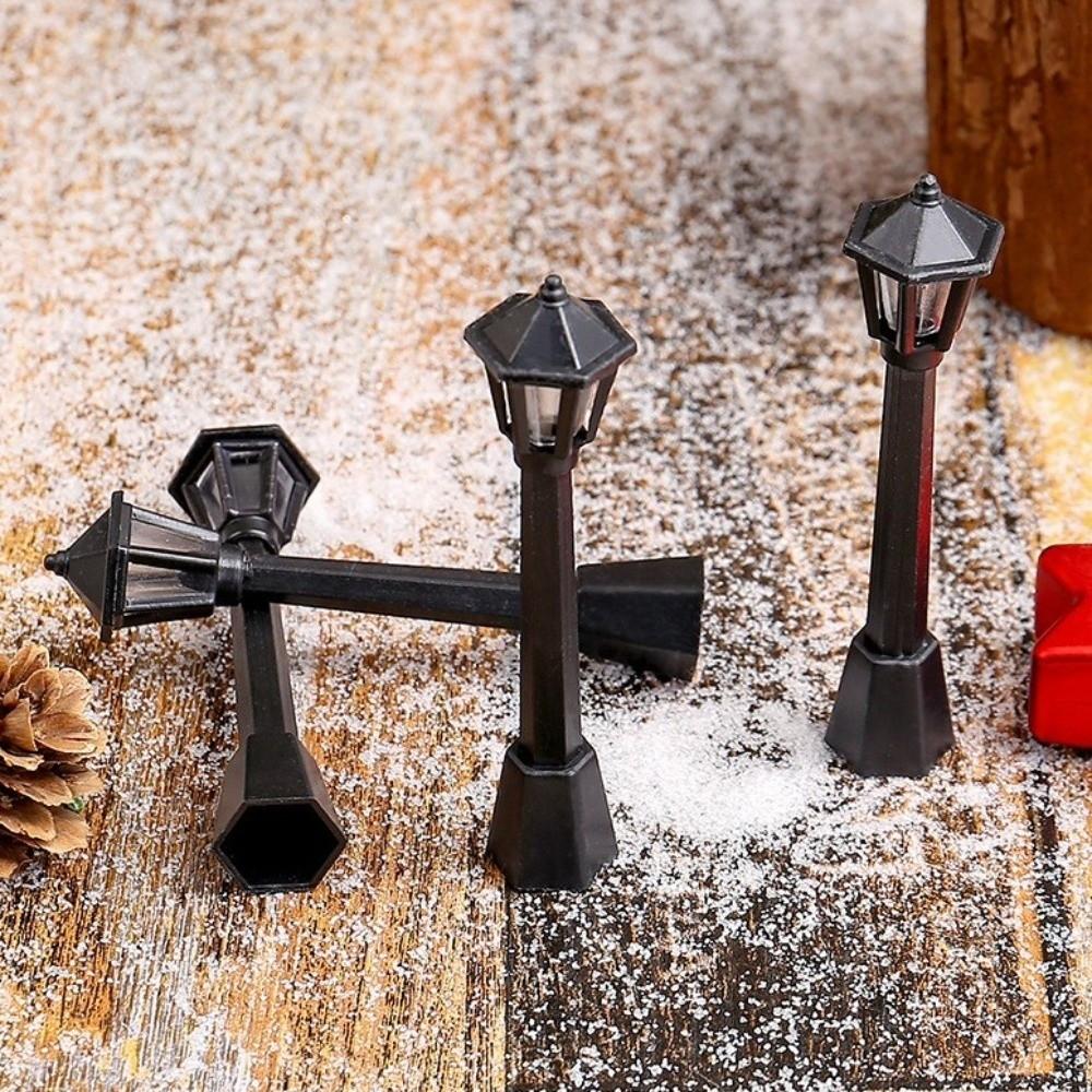 5PCS Miniature Mini Retro Street Lights Simulation Fairy Tale Garden Decor  Park Landscape