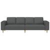Living Room Sofa Dark Gray 250 X 77 X 76 Cm Polyester