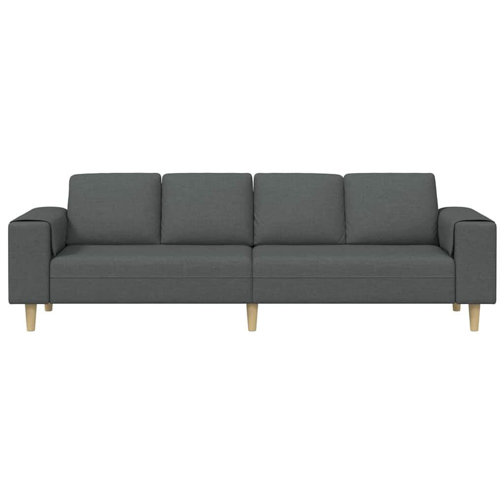 Living Room Sofa Dark Gray 250 X 77 X 76 Cm Polyester