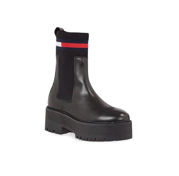 Chelsea Socks Tommy Jeans Tjw Flatform EN0EN02301 Black