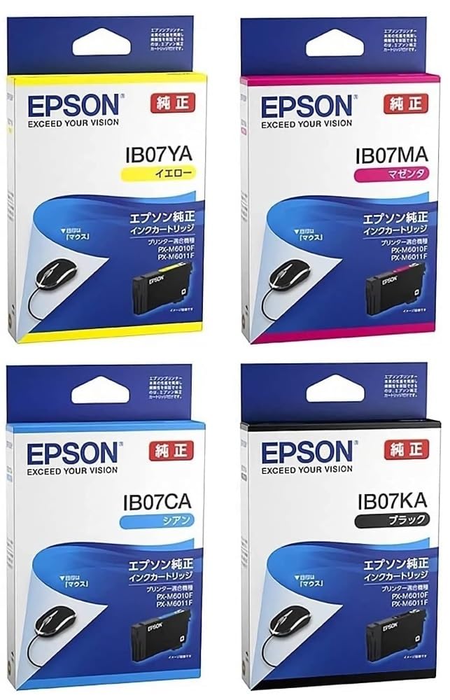 

Набір чорнильних картриджів Epson IB07A IB07CA IB07MA [Оригінальний 4-кольоровий набір] (миша) 4-кольоровий (ІБ07КА ІБ07Я) жовтий