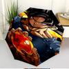 Dragon Ball Print Automatic Open Close Umbrella, Portable Foldable Umbrella, for Outdoor Commute Camping Trip, Ideal Birthday Gift