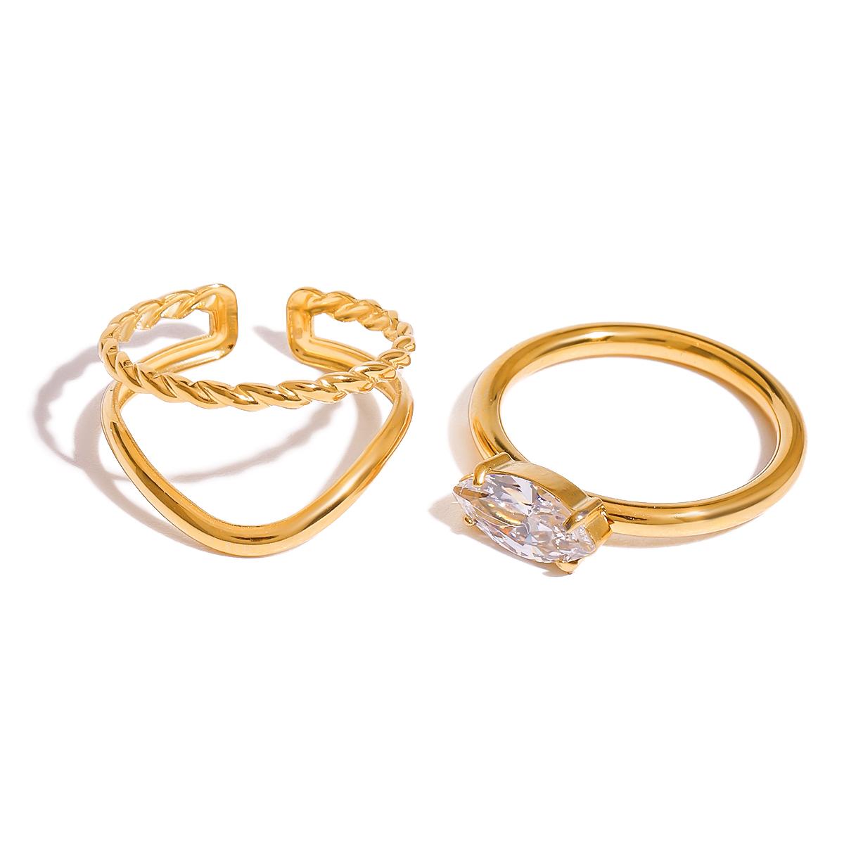 

Yori Personalized Stackable Ring Set Prevent Allergy Stainless Steel Gold Color Daily Wear Fashion Jewelry 2025 NEW