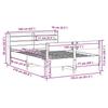 Solid Wood Bed without Mattress Wax Brown 150 x 200 cm Pine Wood