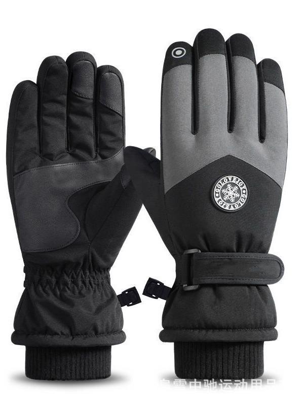 Unisex Warm Cold-Proof Ski Gloves for Night Running & Electric Vehicles