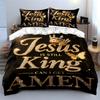 Jesus Is King Bedding Set Bedding Duvet Cover Set Duvet Cover Pillowcases (1 * Duvet Cover 2 * Pillowcases, without duvet insert)