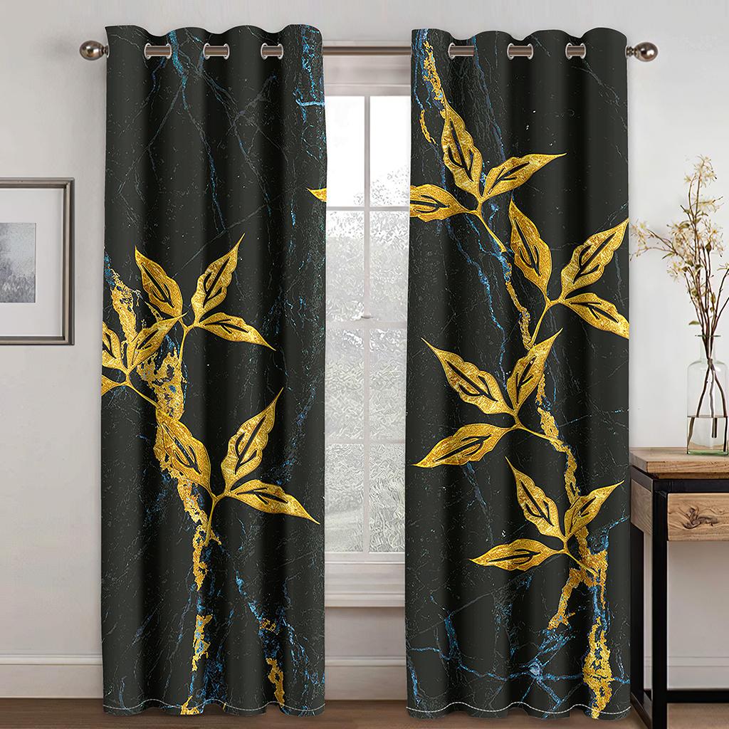 Heißer Verkauf Gold Elegante Günstige Mode Marke Hochzeit Luxus 2 Stücke Dünne Vorhänge für Wohnzimmer Schlafzimmer Fenster Vorhänge Dekor