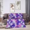 Super Soft blanketKids Adult Travel Puzzle Camouflage Pattern Throw Blanket  Flannel Bedspread For Couch Chair Sofa Bed