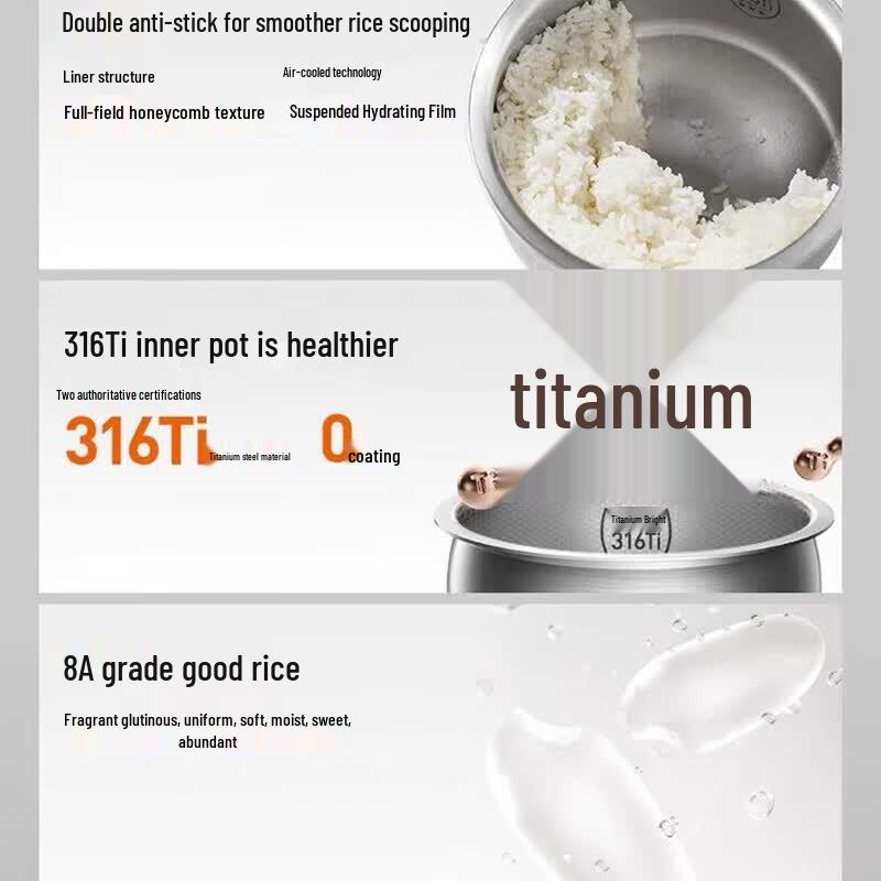 Joyoung 4L IH Electric Rice Cooker with 316Ti Titanium Inner Pot CN Plug (adapter Included)
