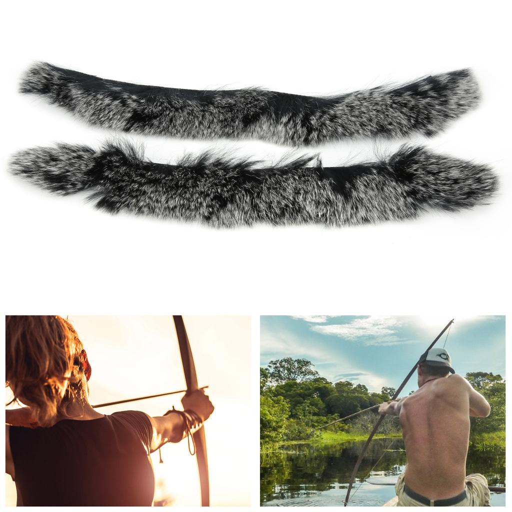 1 para z futra królika cięciwa tłumiąca miękki tłumik tradycyjny łuk akcesoria łucznicze