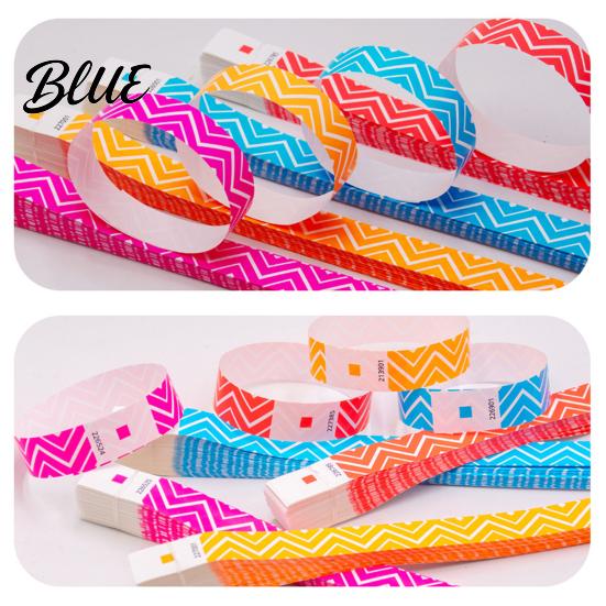 Festival Wristbands 100 Pcs Disposable Paper Fluorescent Adhesive Event Wrist