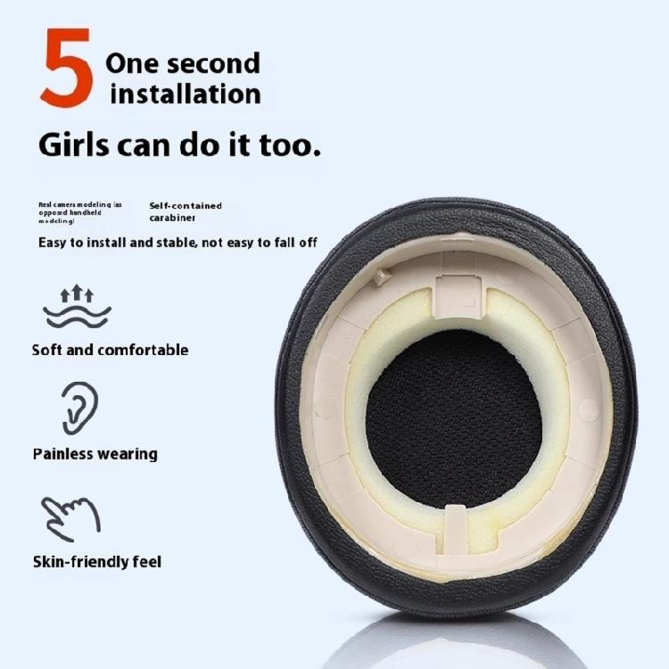 1 Pair Replacement Earpads Soft Sponge Ear Pad Comfortable Earmuffs for 45H Evolve2 65 40 UC Repair Accessory