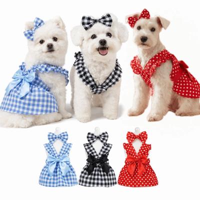 Schleifen-Haarreif Katze Hund Prinzessinnenkleid Flatterärmel Haustierkleid Niedliche Haustierröcke Frühling Sommer