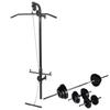 Vidaxl Wall Mounted Exercise Pull-up Tower with Barbell and Dumbbell Set, 30.5 Kg