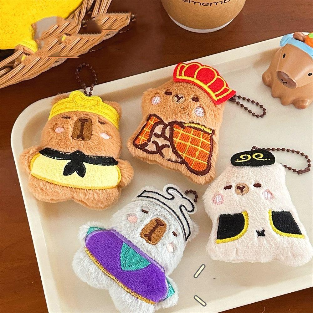Monkey King Capybara Plush Toy Keychain Journey To The West Capibara Fluffty Doll  Kids/Children