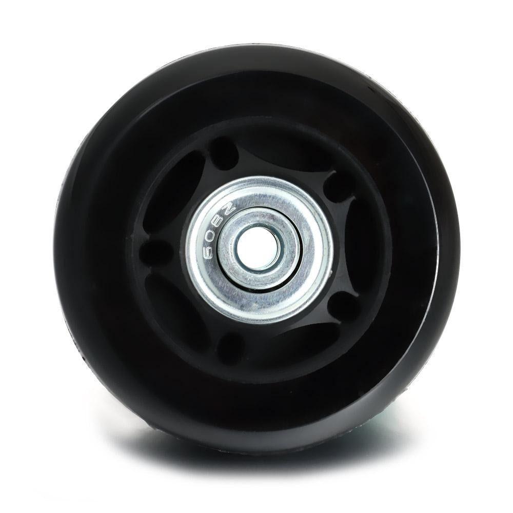 2Pcs Replacement Suitcase Wheels Silent Wear-resistant Travel Luggage Wheels with Screw Caster Wheels Axles Repair Kit