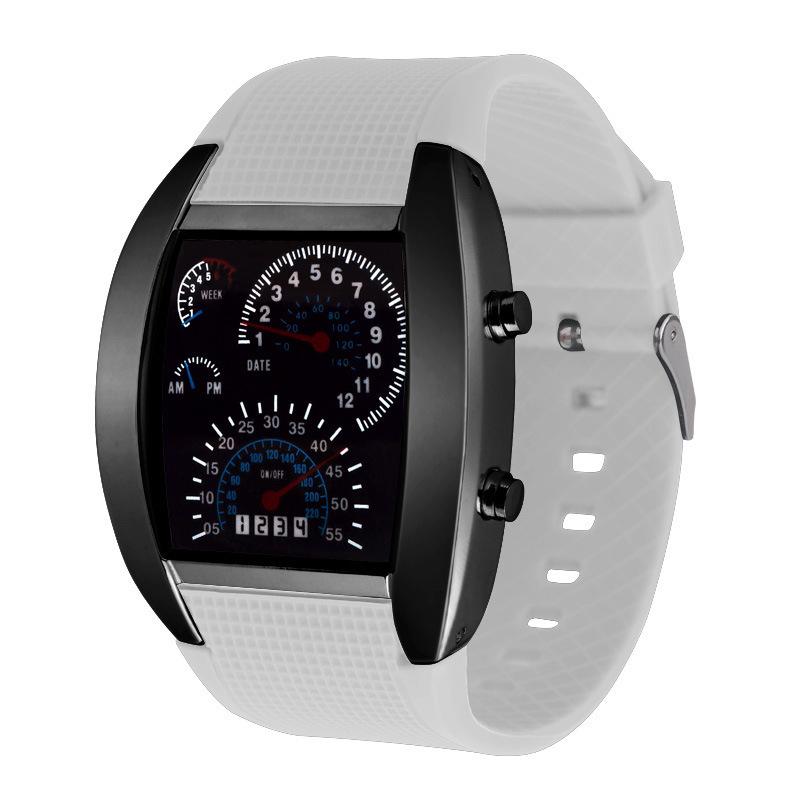 Aviation LED electronic watch Fan dashboard watch Men's electronic sports watch