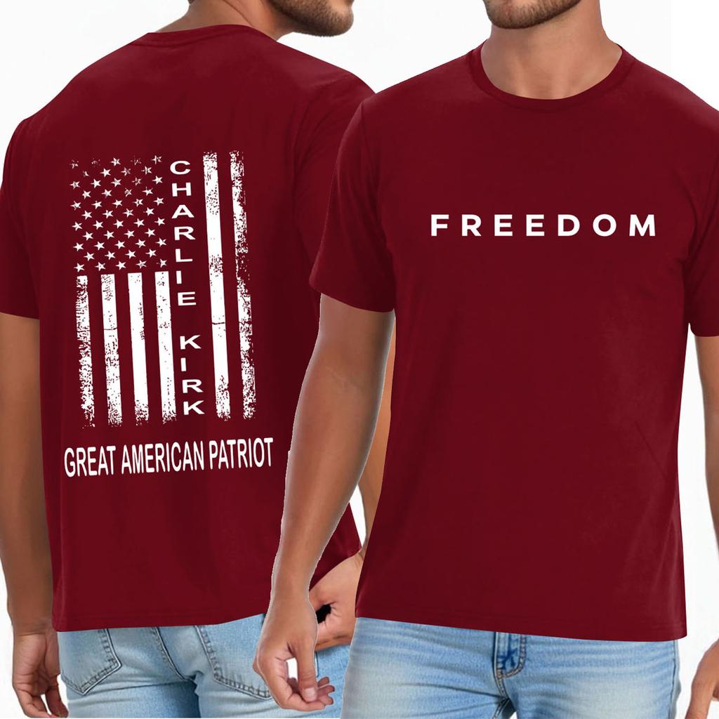 Men's Casual Daily Printed Top Round Neck T-shirt