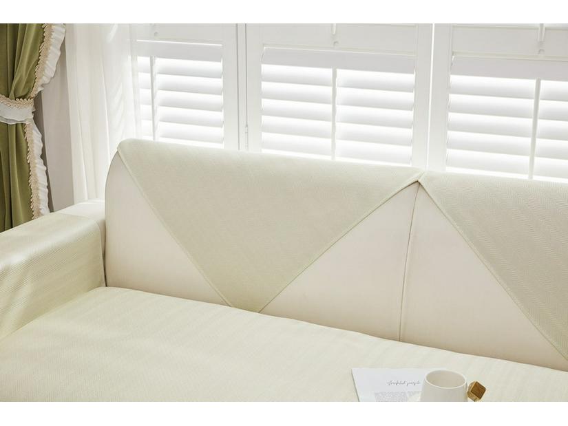 Pure Herringbone Ice Silk Non-Slip Sofa Cushion - Modern Simple Green Design for Summer Cool Comfort