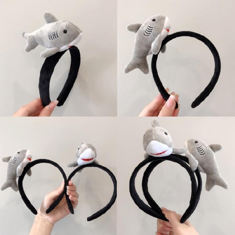 3D Plush Fish Headband Cute Stuffed Ocean Animal Hair Hoop Makeup Headdress