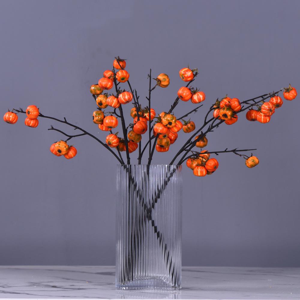 Artificial Small Pumpkin and Berry Branch Decoration for Hotels and Banquets
