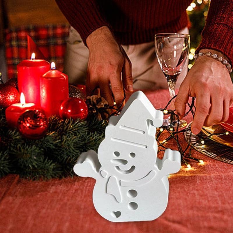 Christmas Snowman Silicone Mould for Epoxy Resin, Gypsum Ornament, Chocolate Fondant Silicone Mould Kitchen Baking Molds