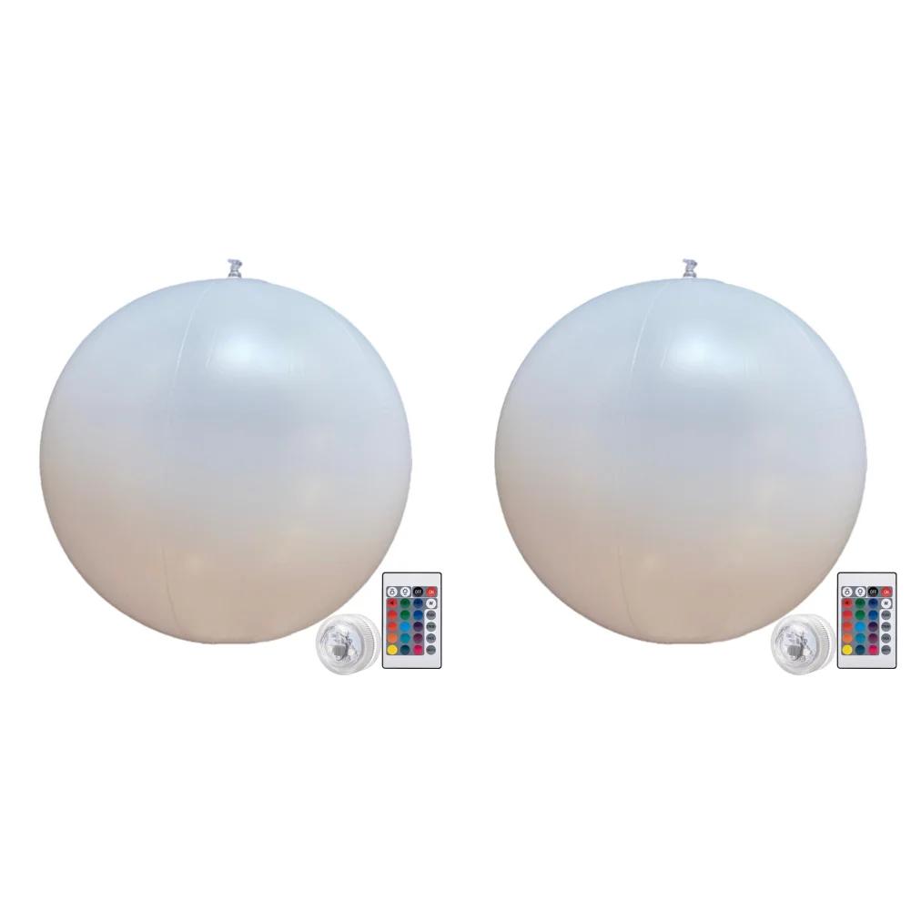 1-5PCS 60/90CM Floating Pool Lights with 16 Colors Waterproof Outdoor Swimming Underwater Pool Lights Ball for Swimming Pool